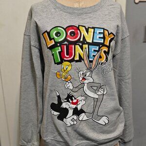 Looney Tunes Woman's Gray Sweatshirt. Size 11-13
